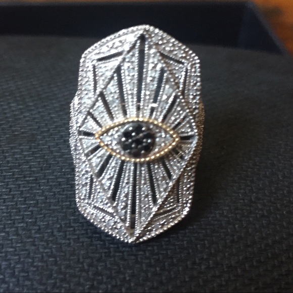 Diamond Eye Ring Sterling Silver 925 - Picture 2 of 8